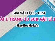 Giải bài 1 trang 13 Vật lý 11 SGK Chân trời sáng tạo